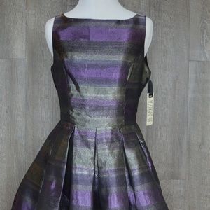 NEW Purple/Silver Cocktail Party Dress Sz 2